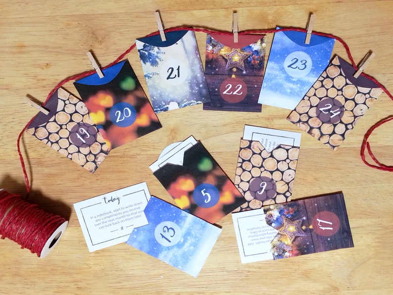 Self Care & Mindfulness Advent Calendar UK Version Printable Etsy