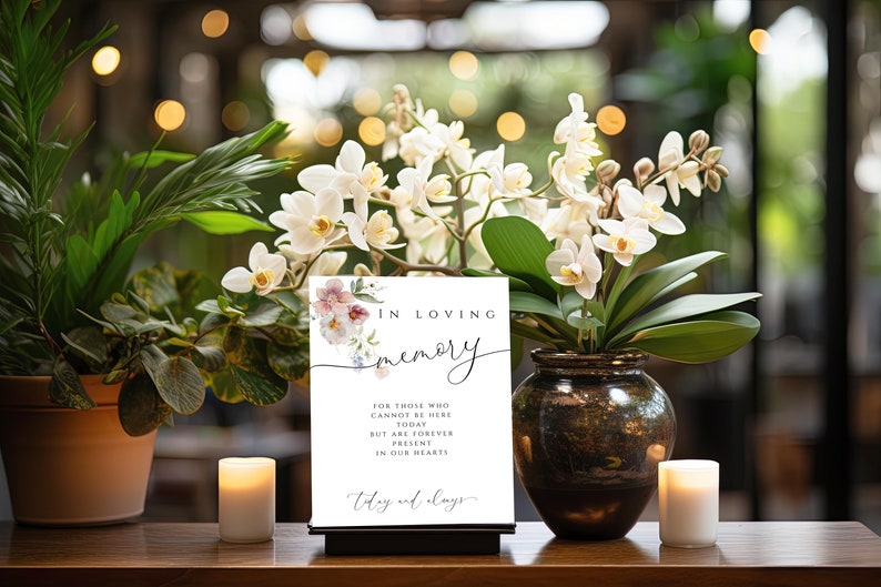 In Loving Memory Sign DIY Printable Template Available Digital Download Editable Template ...