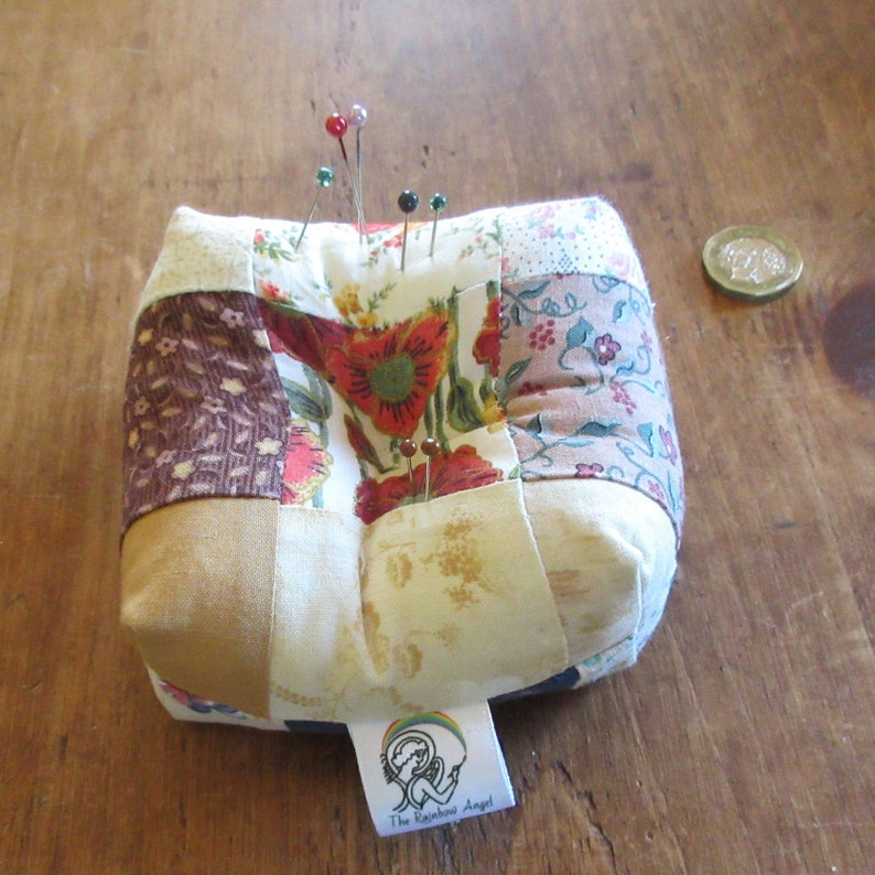 Patchwork Pin Cushion Stuffed With Polyester Wadding Etsy