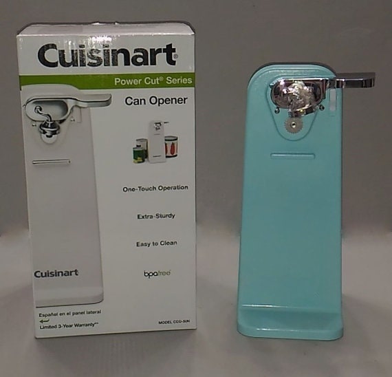 Aqua Sky Blue Cuisinart Electric Tall Can Opener , Aqua Sky