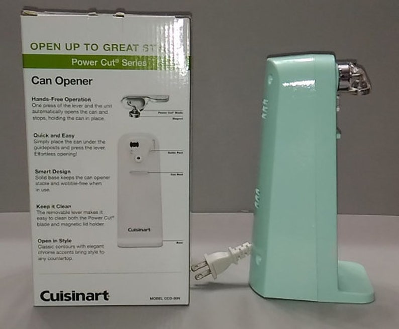 Mint Green Cuisinart Electric Tall Can Opener Oasis/Mint Etsy