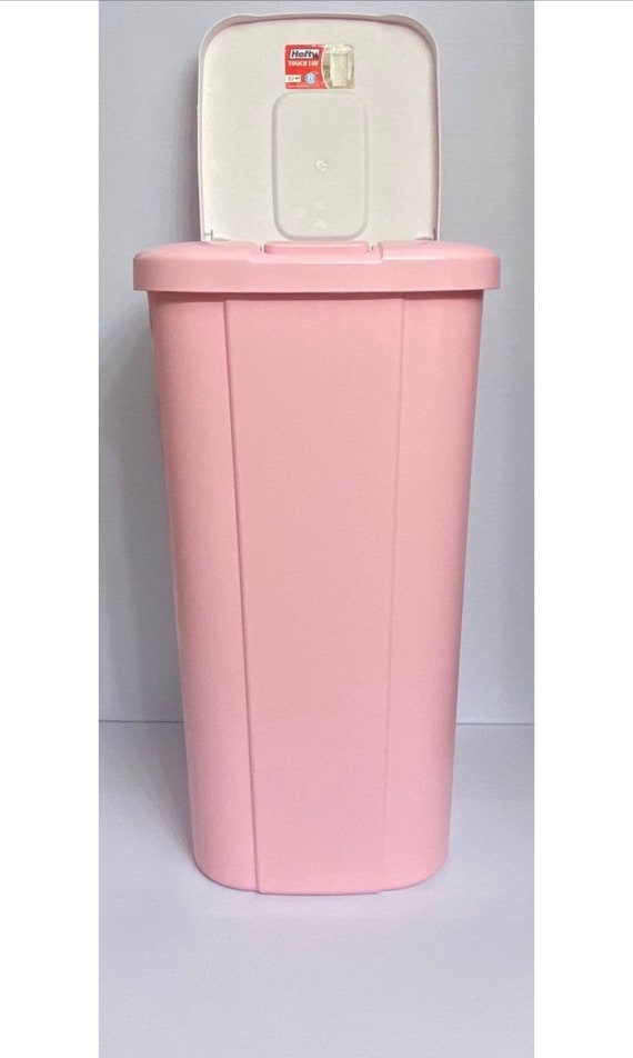 Pink 13.3 Gallon Hefty Trash Can, Pink Trash Can, Pink Garbage Can, Pink  Hefty Trash Can, Pink Kitchen 