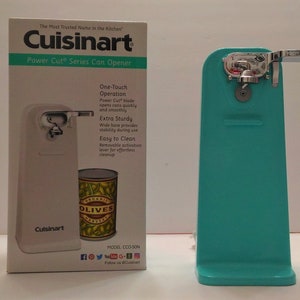 Turquoise Cuisinart Electric Tall Can Opener , Turquoise Kitchen , Retro Kitchen