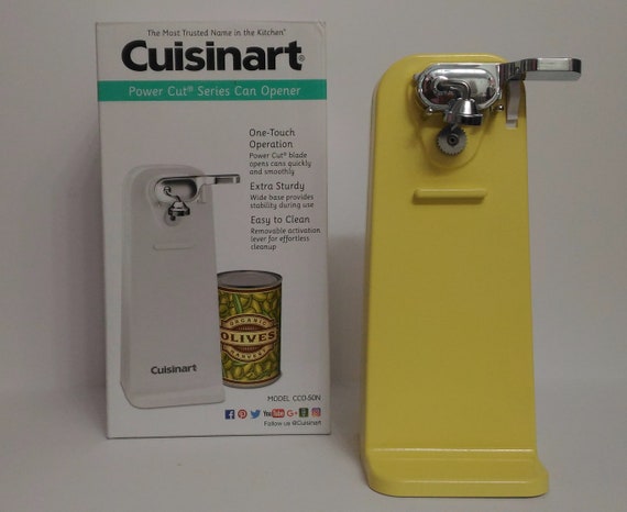 Buttercup Yellow Cuisinart Deluxe Electric Can Opener , Yellow Kitchenaid ,  Yellow Appliances, Heavy Duty Cuisinart Can Opener 