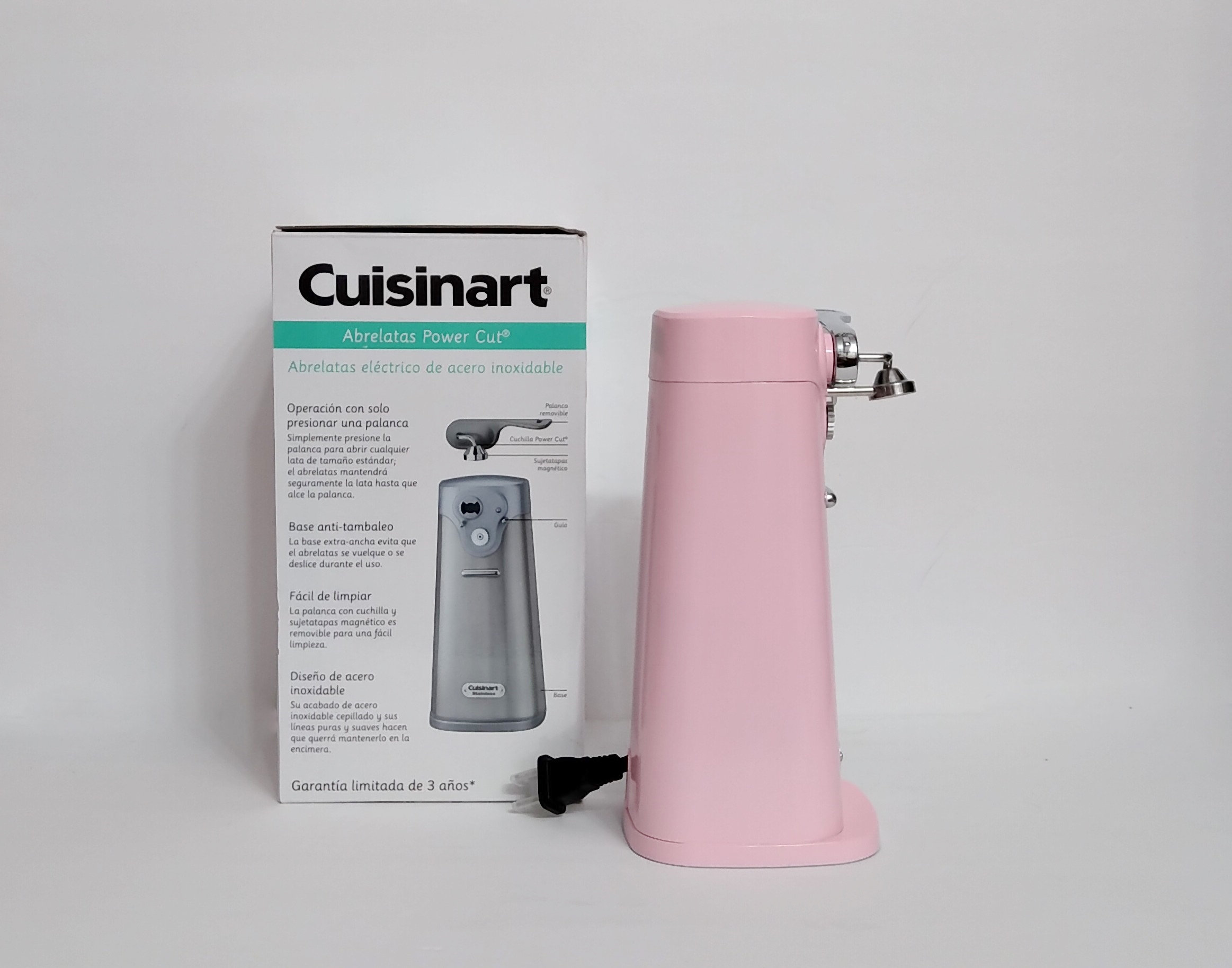 Pink Cuisinart Electric Tall Can Opener, Pink Shabby Roses