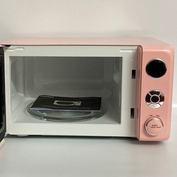 Microondas cromado retro rosa claro, Microondas retro rosa claro,  Electrodomésticos rosa claro, Electrodomésticos de cocina retro rosa claro  -  México