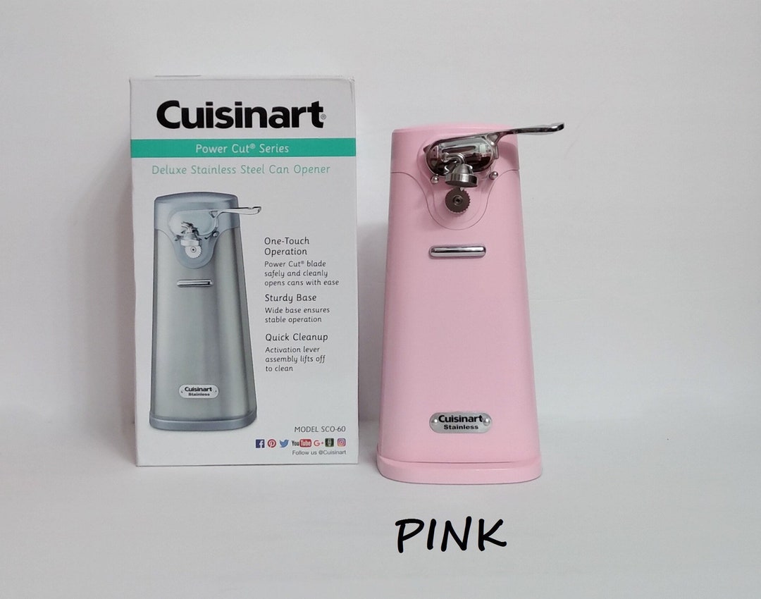 Pink Cuisinart Deluxe Electric Can Opener , Cuisinart Deluxe Electric Can  Opener, Cuisinart Appliances, Heavy Duty Cuisinart Can Opener 