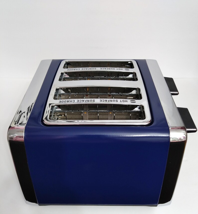 Navy Blue Retro Style Toaster Navy Blue Toaster 4 Slice Etsy