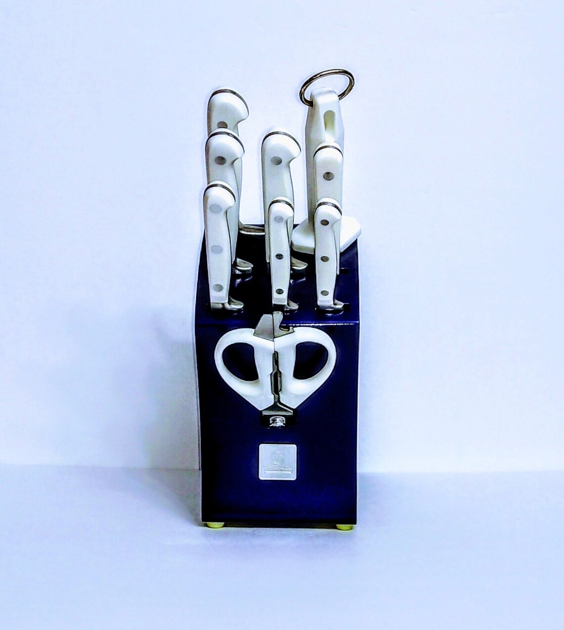 Mundial Knife Block Set Cobalt Blue Kitchenaid Mundial Knife Etsy