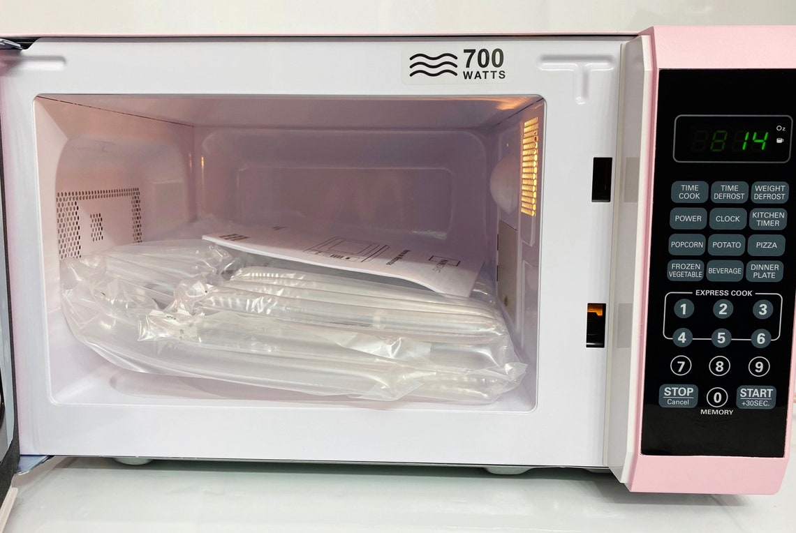 Pink Microwave pink Mainstays Microwave Shabby Pink Kitchen Etsy