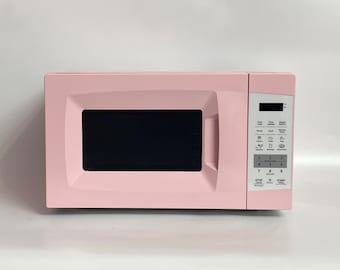 Microondas rosa, microondas rosa Comfee, cocina rosa desgastada, electrodomésticos rosas, microondas de 700 vatios
