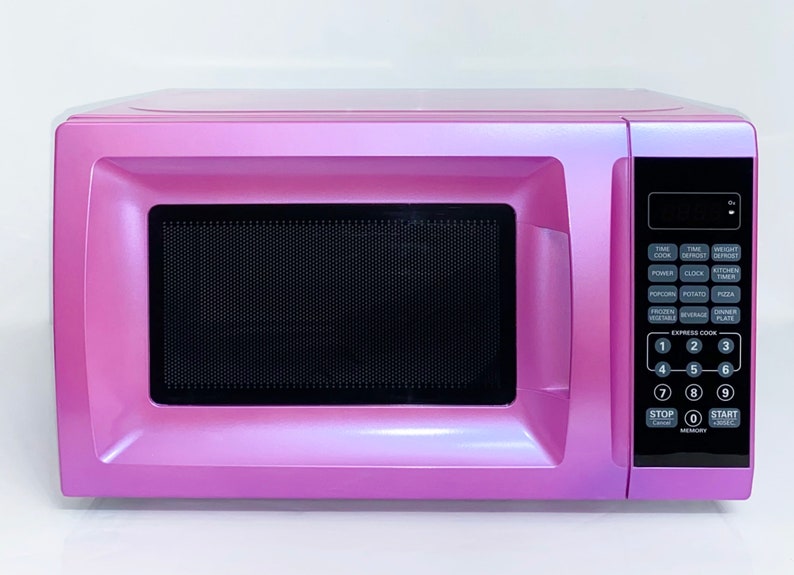 Iridescent Miami Pink Microwave Mainstays Iridescent Etsy