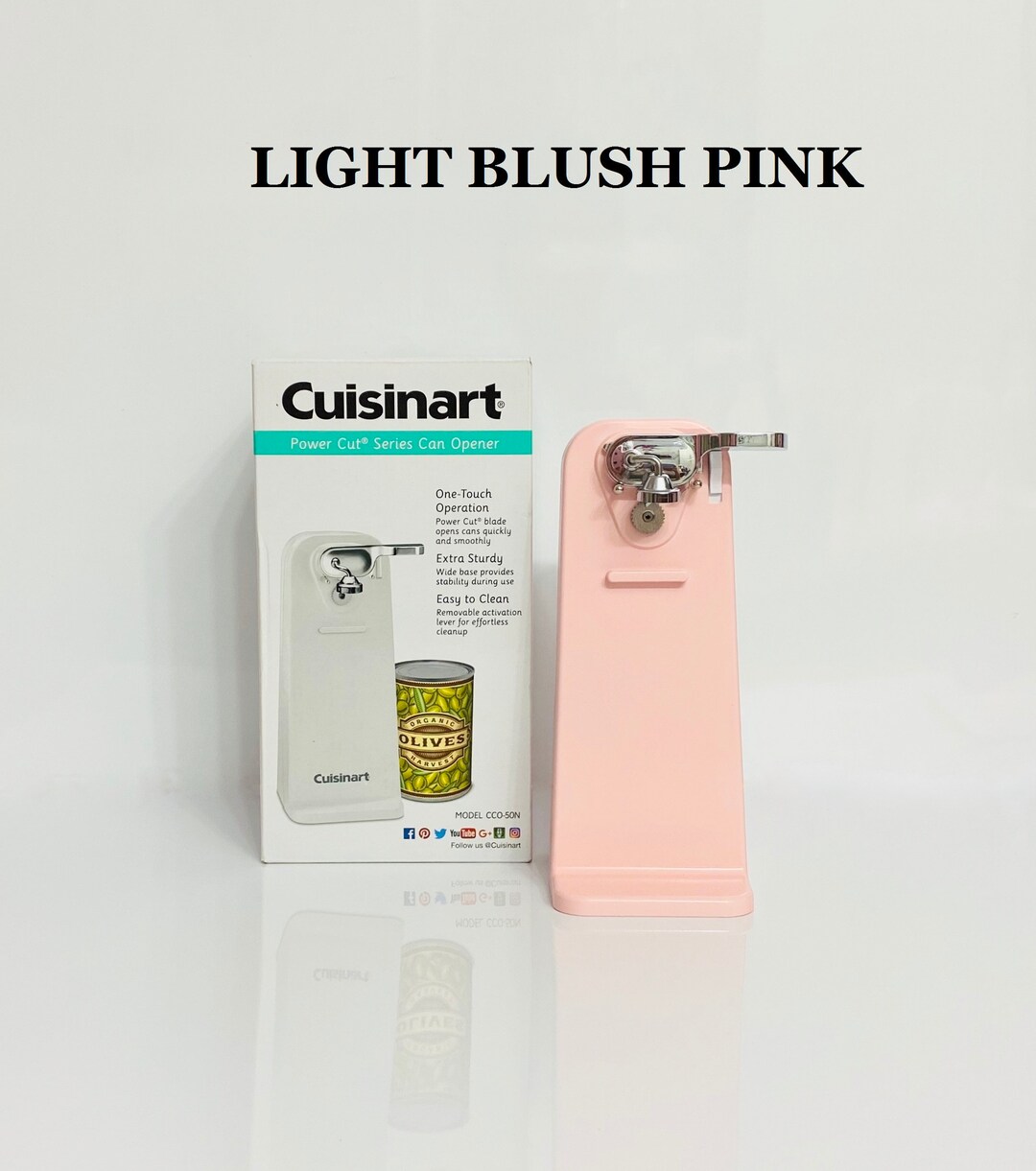 Light Blush Pink Cuisinart Electric Tall Can Opener, Pink Kitchenaid