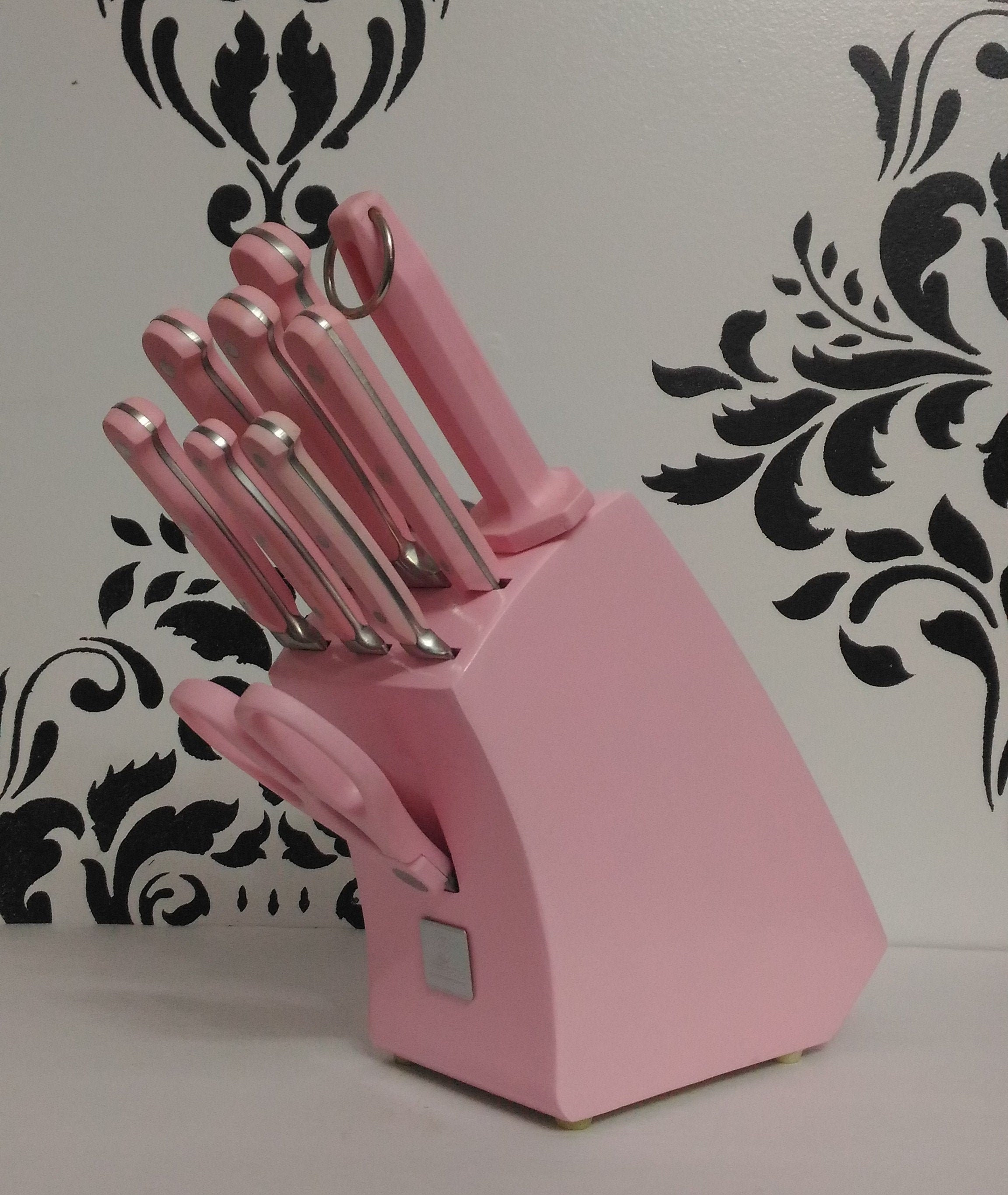 Pink Mundial Knife Block 5100 Series 10 Piece Set, Extremely Rare  Discontinued Set, Shabby Chic Pink Kitchen -  India