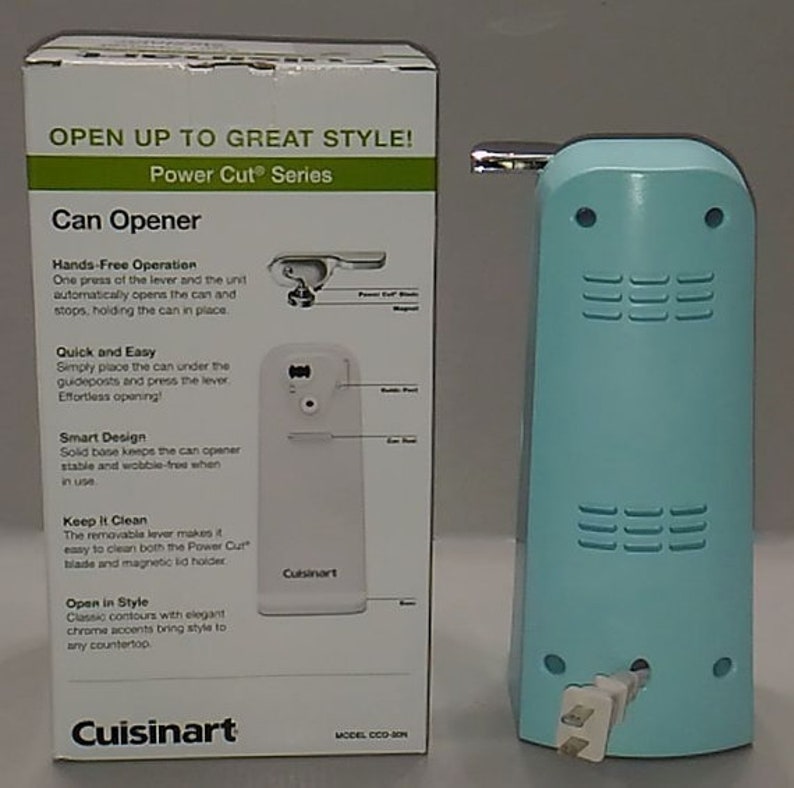 Aqua Sky Blue Cuisinart Electric Tall Can Opener Aqua Sky Etsy
