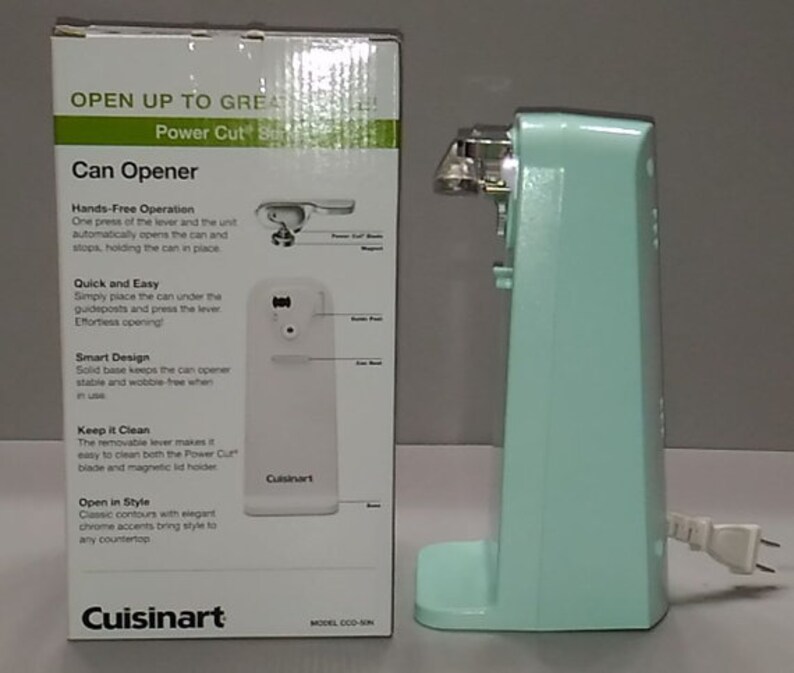 Mint Green Cuisinart Electric Tall Can Opener Oasis/Mint Etsy