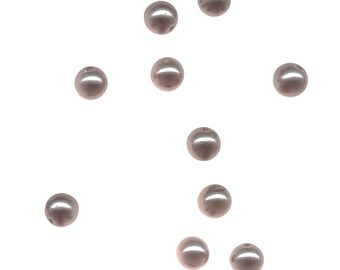 Vintage Cocoa Taupe Glass Pearl Beads With Silky Luster 8mm (10)