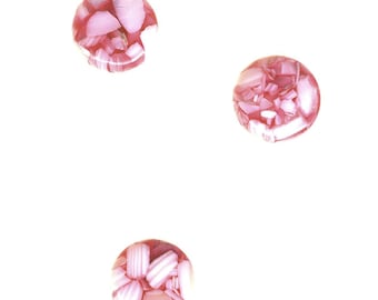 Rose Pink Mother-of-Pearl Coin Beads: Resin Shell Composite (20mm)