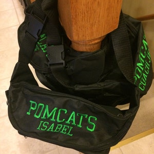 Black Fanny Pack with Custom Embroidery