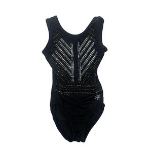 Refined Rhinestone Gymnastics or Dance Girls Leotard by Snowflake Designs