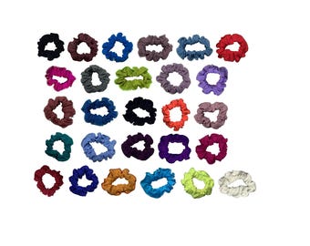 Matte Lycra Hair Scrunchie for Gymnastics, Dance, and Cheerleading - Variety of Colors to choose from