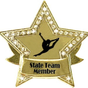 State Team Member Gymnastics Pin