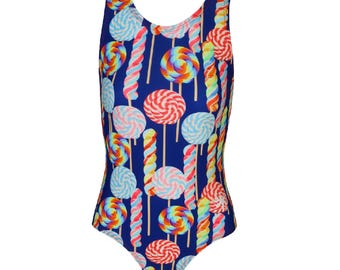 Sweet Tooth Lollipop Gymnastics or Dance Girls Leotard