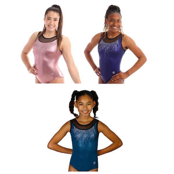 Tried and True Gymnastics or Dance Workout Leotard by Snowflake Designs - 3 colors to choose from