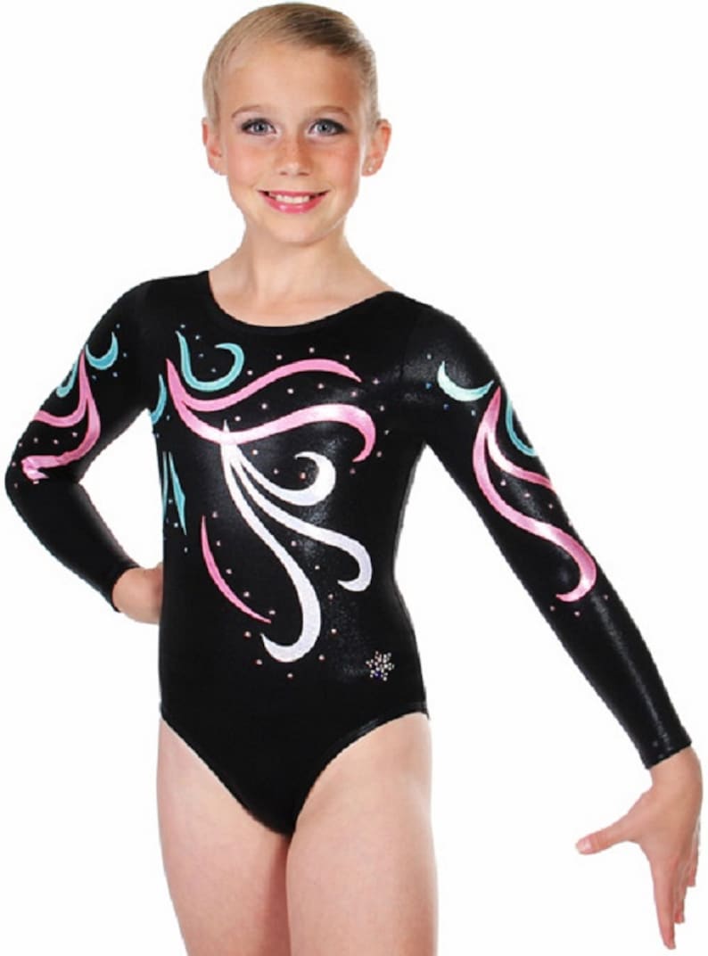 Child Medium Clearance Gymnastics Competition Leotard Etsy