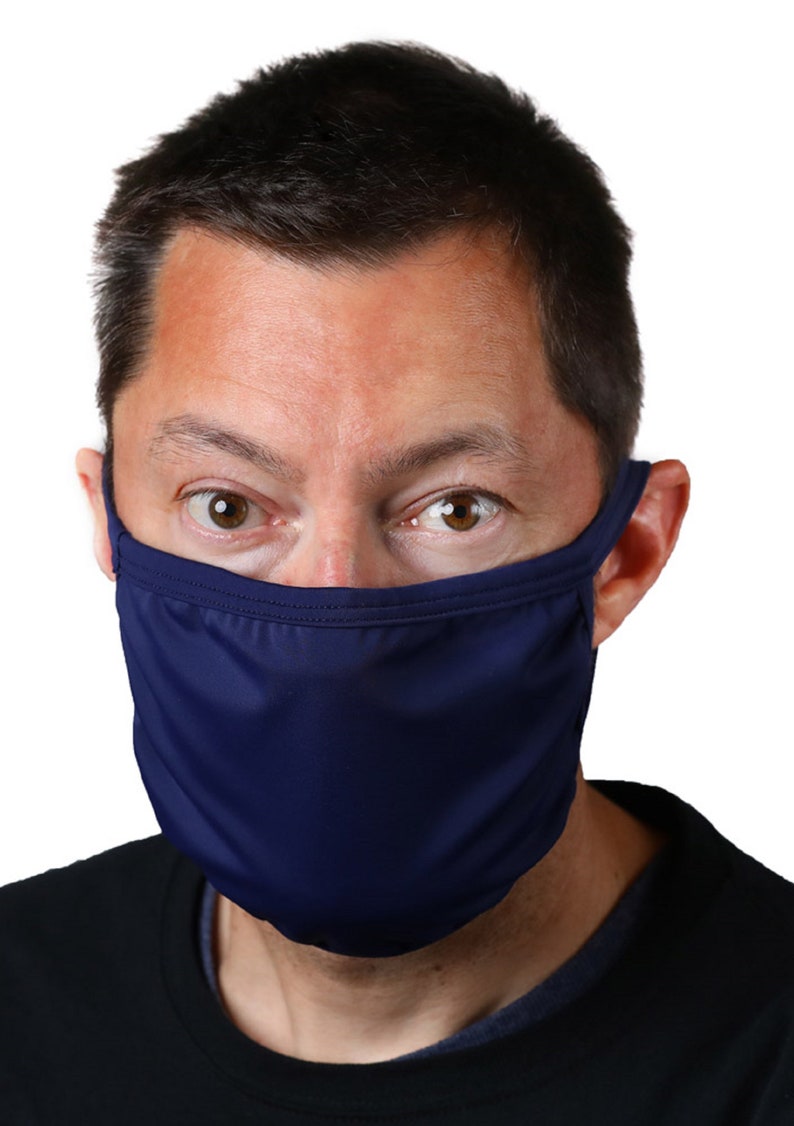 Face Mask With Cord Lock Face Protection Black or Navy Etsy