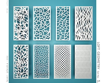 CNC  Panel - Loft Geometry (No. 1.5) - Technical Design for Laser Cutting DXF. Metal, Plywood, PVC. Digital Product - Tested
