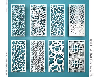 CNC  Panel - Loft Geometry (No. 1.7) - Technical Design for Laser Cutting DXF. Metal, Plywood, PVC. Digital Product - Tested