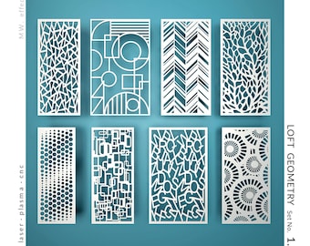 CNC  Panel - Loft Geometry (No. 1.3) - Technical Design for Laser Cutting DXF. Metal, Plywood, PVC. Digital Product - Tested