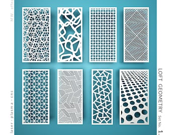 CNC  Panel - Loft Geometry (No. 1.6) - Technical Design for Laser Cutting DXF. Metal, Plywood, PVC. Digital Product - Tested