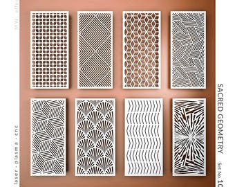 CNC  Panel - Sacred Geometry (No.10.2) - Technical Design for Laser Cutting DXF. Metal, Plywood, PVC. Digital Product - Tested