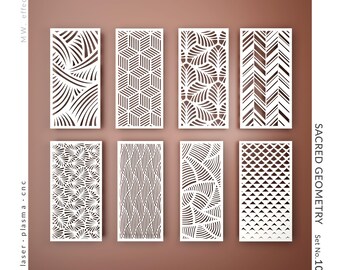 CNC  Panel - Sacred Geometry (No.10.1) - Technical Design for Laser Cutting DXF. Metal, Plywood, PVC. Digital Product - Tested