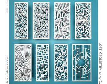 CNC  Panel - Loft Geometry (No. 1.4) - Technical Design for Laser Cutting DXF. Metal, Plywood, PVC. Digital Product - Tested