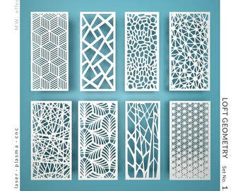 CNC  Panel - Loft Geometry (No. 1.1) - Technical Design for Laser Cutting DXF. Metal, Plywood, PVC. Digital Product - Tested