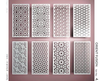 CNC  Panel - Orient Fusion (No. 4.2) - Technical Design for Laser Cutting DXF. Metal, Plywood, PVC. Digital Product - Tested