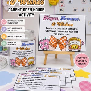 Hopes, Dreams, Wishes Parent Open House Activity | Back to School (Digital Download)