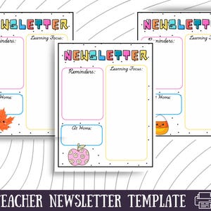 Teacher Newsletter Template, Class Newsletter, Parent Communication, Weekly Newsletter, Teacher Resources, Monthly Newsletters