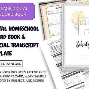 Homeschool Record Keeping, Home School Attendance Log, Report Card, Official Transcript, Homeschool Planning, Homeschool Planner Goodnotes