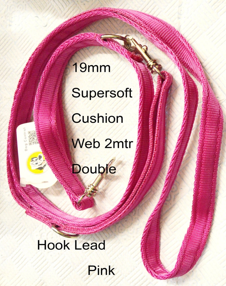 Pet Dog Lead Leash Double Hook Cushion  2mts X 19mm 78ins Etsy UK