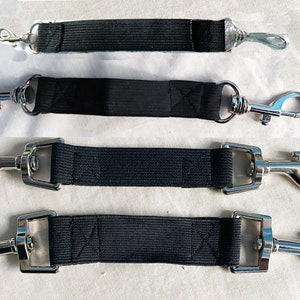 EzeLink Pet Dog Elasticated Snap Link Lead Coupler,  25mm or 20mm You choose the length.