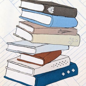 Baumwollstoff Gestapelt Bücher Stoff Gestapelt Bücher von Heather Daisy von Crimson Tate Windham Stoffe 2 Meter Schnitt destash