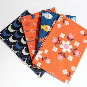 Welsummer by Kimberly Kight for Ruby Star Society of Moda 4 fat quarter bundle - retro kitchen style -  oop hard to find - cotton fabric