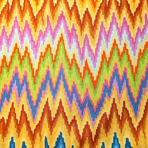 Flame Stripe  Kaffe Fassett Cotton in orange, red and bright yellow Fabric FQ - Fat quarter oop and hard to find - destash quilt cotton