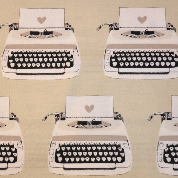 Typewriter Fabric Etsy