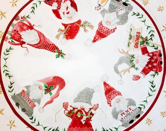 Gnomes Home Tree Farm - Panel- P&B Textiles  fabric - 24" by 44" quilt cotton