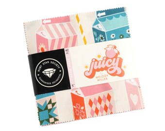 Juicy  5" Charm Pack - Ruby Star Society of Moda -  Retired Rare oop  - cotton fabric